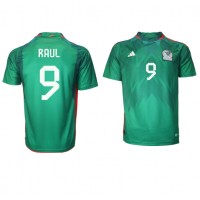 Mexico Raul Jimenez #9 Replica Home Shirt World Cup 2022 Short Sleeve
